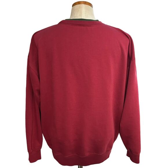 Vintage Grandmas Love Grows Forever Embroidered Sweatshirt L Red Granny 80s - Picture 10 of 10